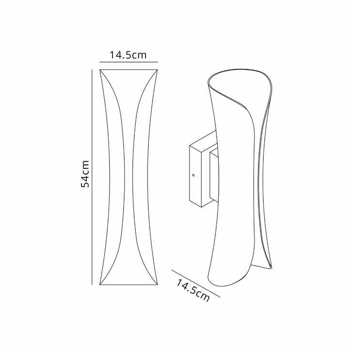 Idolite Orchid Modern Medium Anthracite/Silver Outdoor Up And Down Led Wall Light - 3000K - IP65