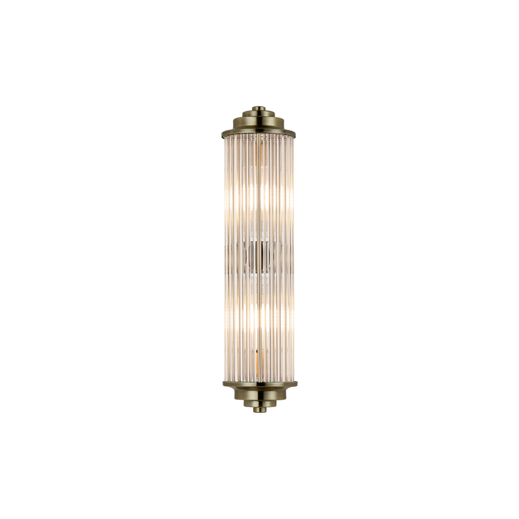 Idolite Pearson 2 Light Antique Brass Bathroom Wall Light - IP44