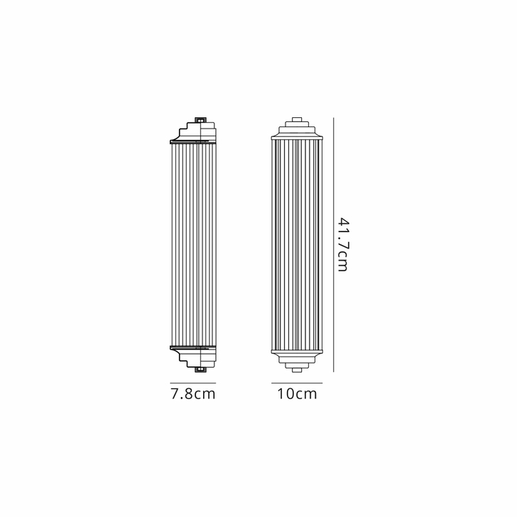 Idolite Pearson 2 Light Polished Nickel Bathroom Wall Light - IP44