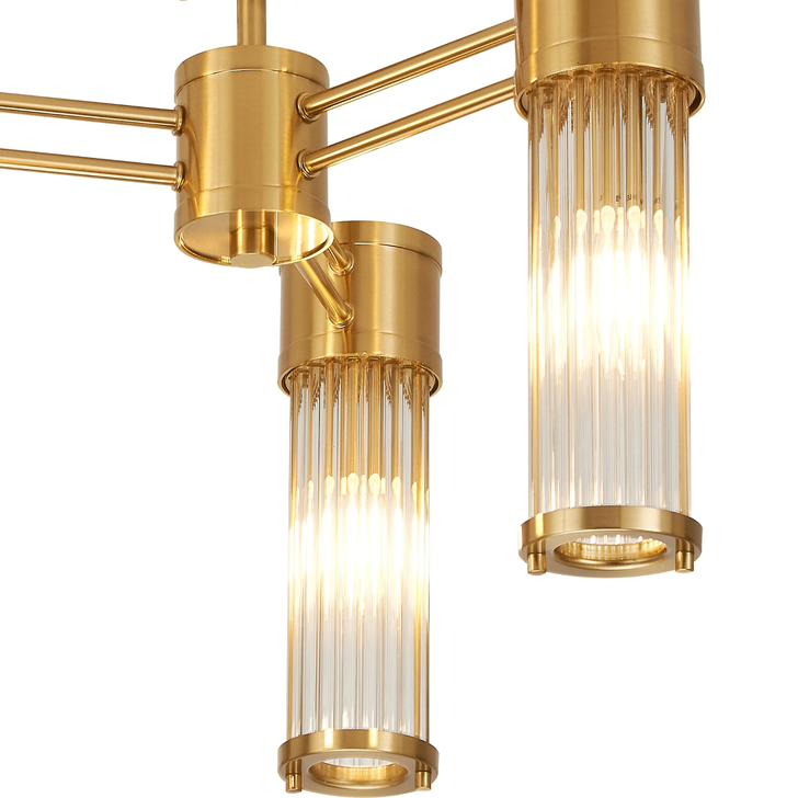 Idolite Pearson 3 Light Semi Flush Bathroom Ceiling Light Gold - IP44