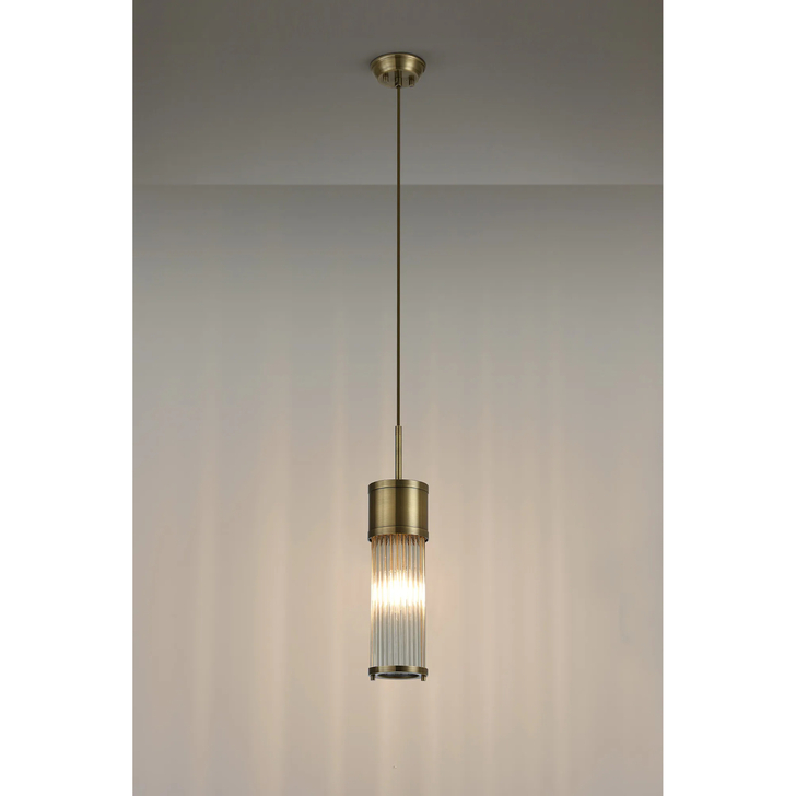 Idolite Pearson Bathroom Single Pendant Antique Brass - IP44