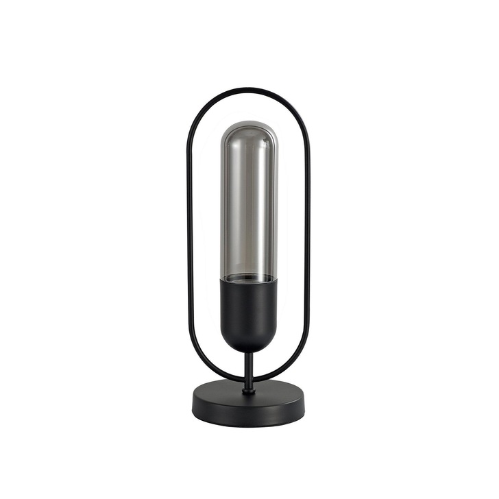 Idolite Queensbury Black/Smoked Table Lamp