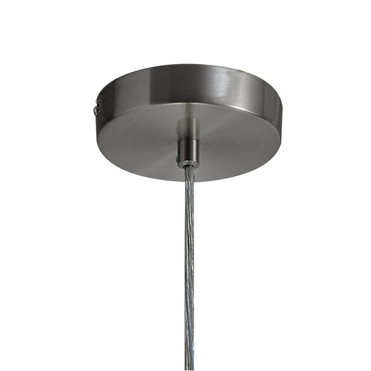 Idolite Queensbury Satin Nickel/Clear Single Pendant