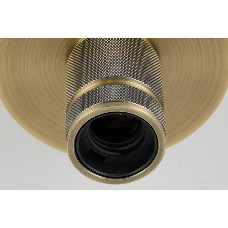 Idolite Rumi Antique Brass Knurled Semi-Flush Ceiling Rose
