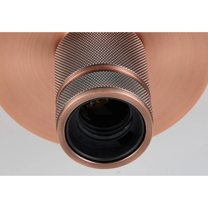 Idolite Rumi Antique Copper Finish Knurled Semi-Flush Ceiling Rose