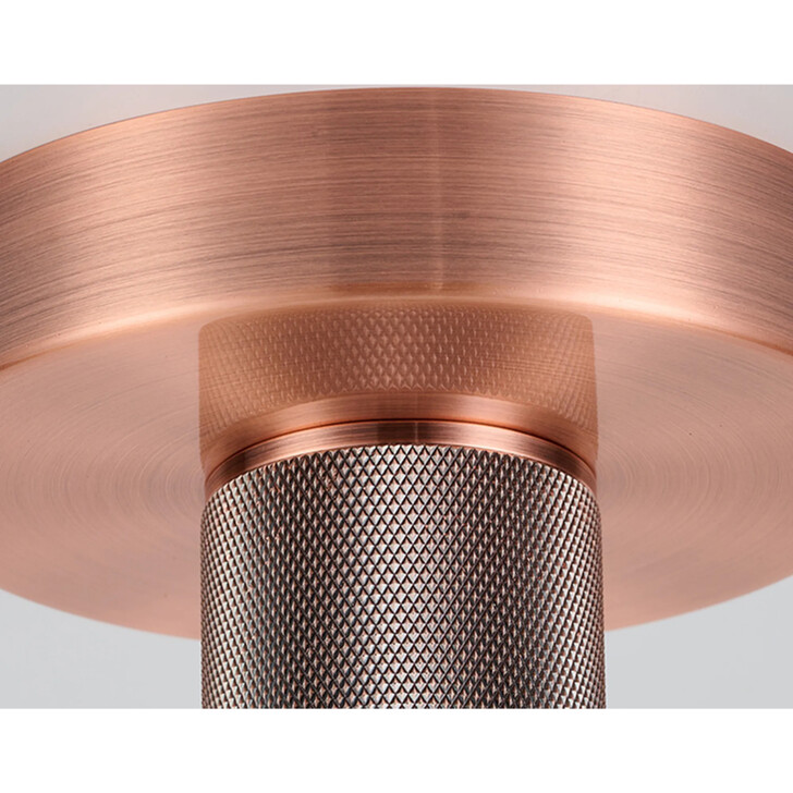 Idolite Rumi Antique Copper Finish Knurled Semi-Flush Ceiling Rose