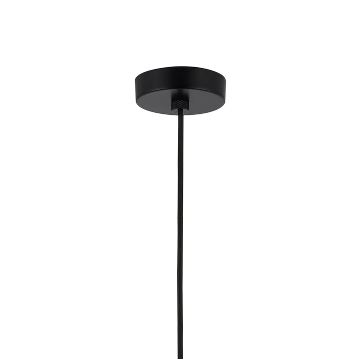 Idolite Rumi Black Knurled Pendant Light With Clear Shade