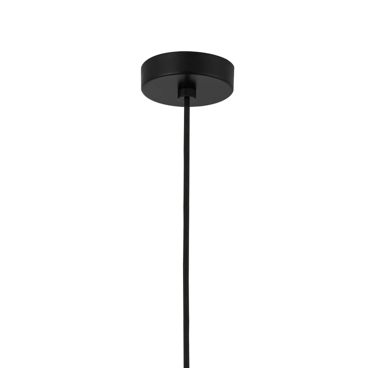Idolite Rumi Black Knurled Pendant Light With Opal Kite Shade