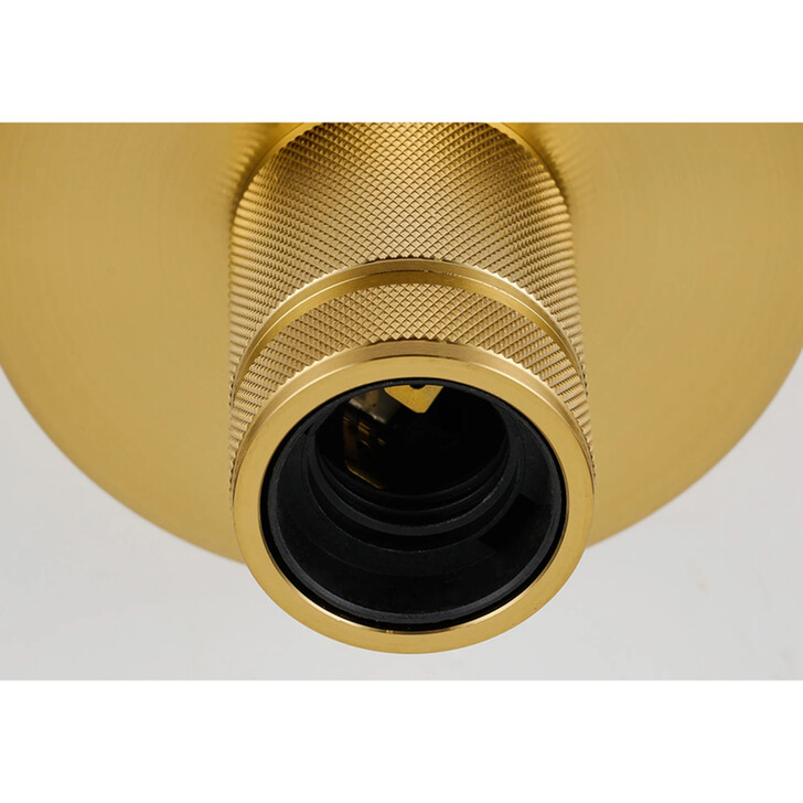 Idolite Rumi Brass Finish Knurled Semi-Flush Ceiling Rose