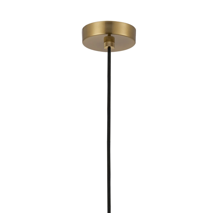 Idolite Rumi Brass Knurled Pendant Light With Clear Kite Shade