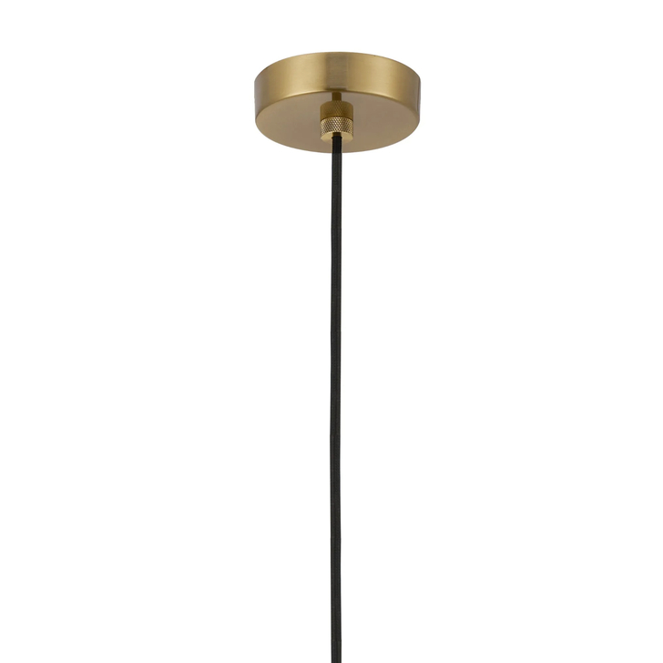Idolite Rumi Brass Knurled Pendant Light With Opal Kite Shade