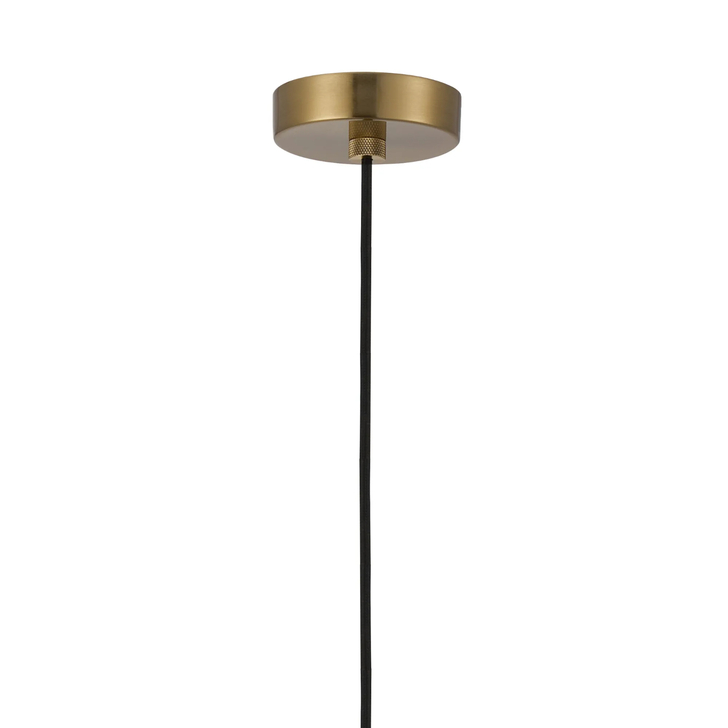 Idolite Rumi Brass Knurled Pendant Light With Opal Trapezium Shade