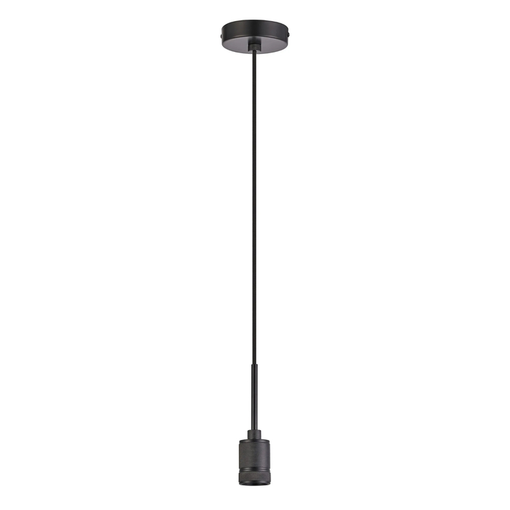 Idolite Rumi Knurled 1 Light Black Suspension - E27 - 1.6M