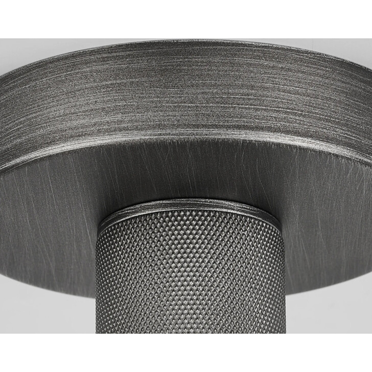 Idolite Rumi Pewter Knurled Semi-Flush Ceiling Rose