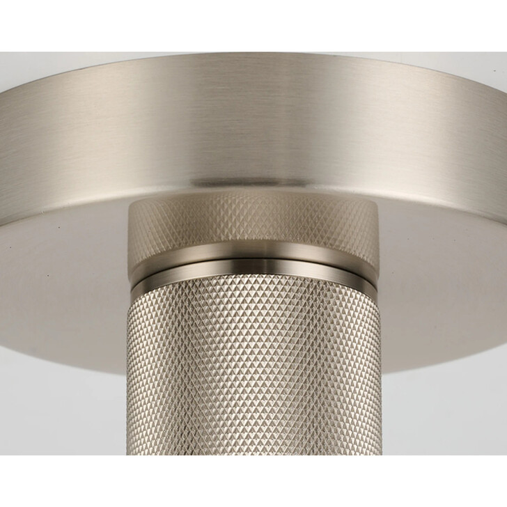 Idolite Rumi Satin Nickel Knurled Semi-Flush Ceiling Rose