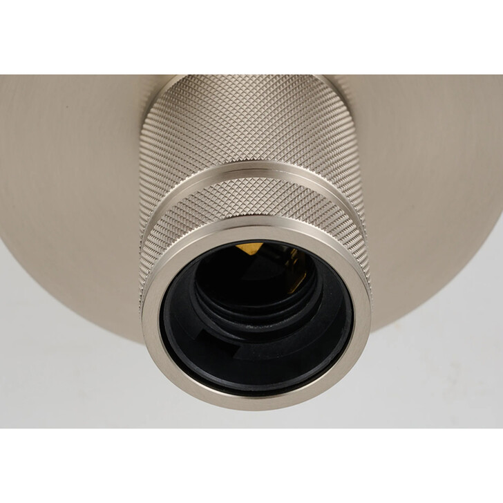 Idolite Rumi Satin Nickel Knurled Semi-Flush Ceiling Rose