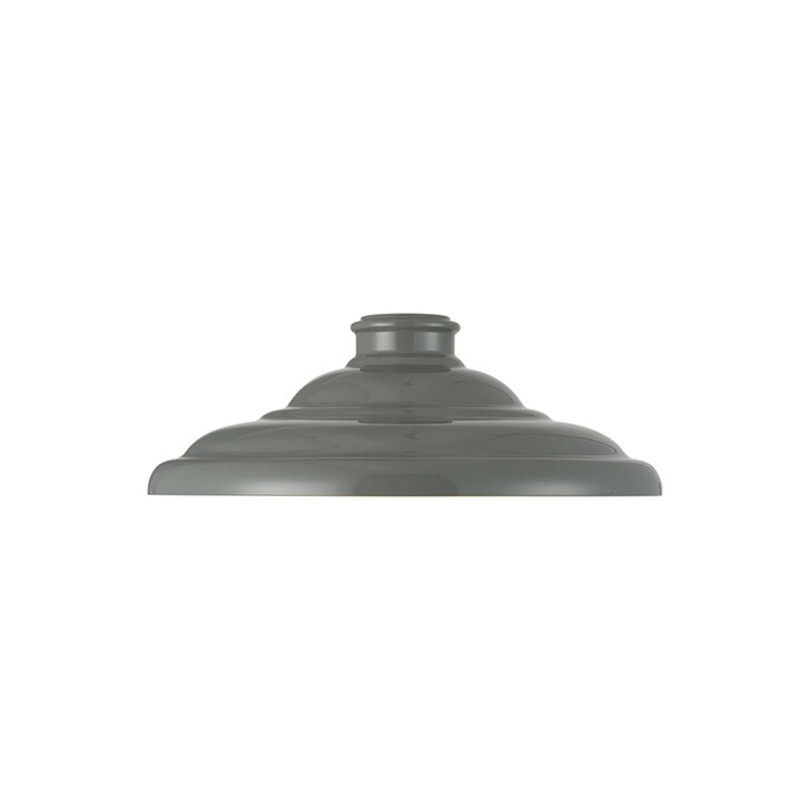 Idolite Sejal Round Tiered Metal Lampshade: Polished Grey/Gold
