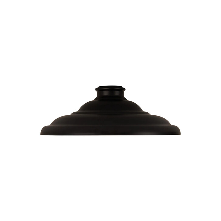 Idolite Sejal Round Tiered Metal Lampshade: Satin Black/Gold