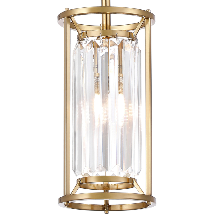 Idolite Seko Gold Finish Crystal 1 Light Bathroom Pendant Light - IP44