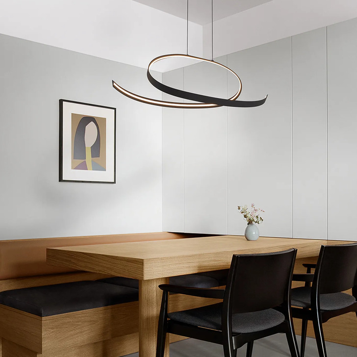 Idolite Sleek Dark Grey Dimmable Led Pendant Light - 3000K