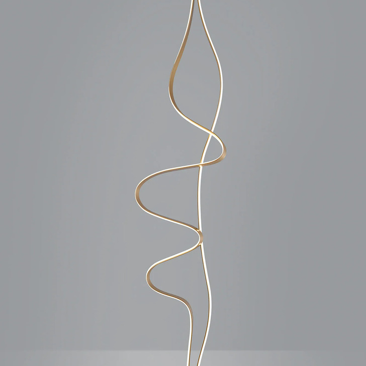 Idolite Sleek Gold Spiral Dimmable Led Floor Lamp - 3000K