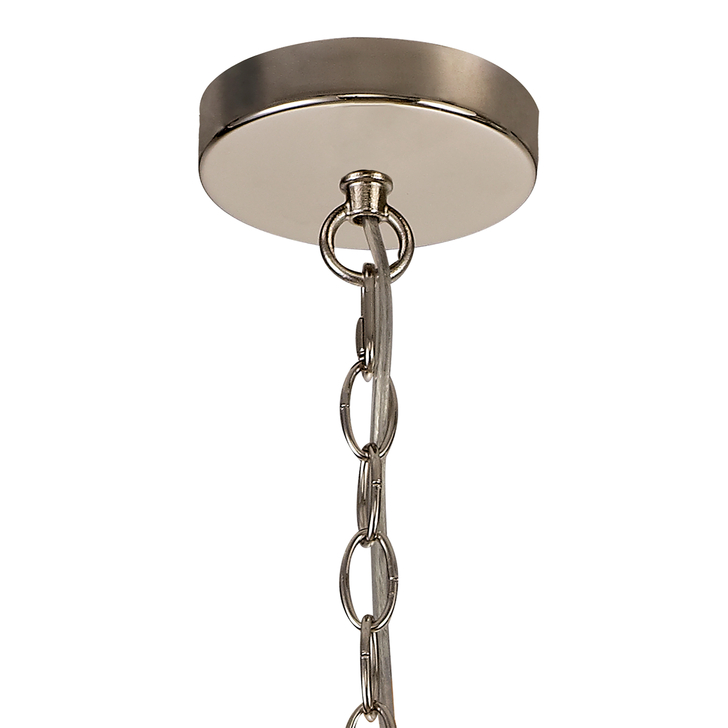 Idolite Smoky Polished Nickel Finish 1 Light Round Pendant