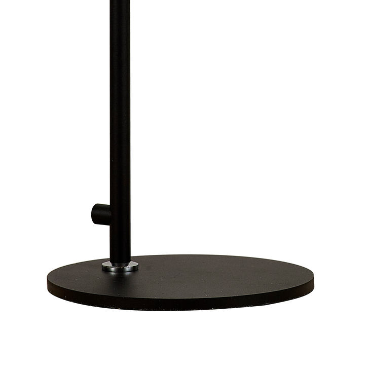 Idolite Snowdon Black Table Lamp With Smoke/Clear Ombre Glass Shade