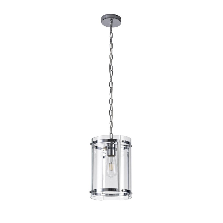 Idolite Stanmore Polished Chrome/Clear Single Pendant