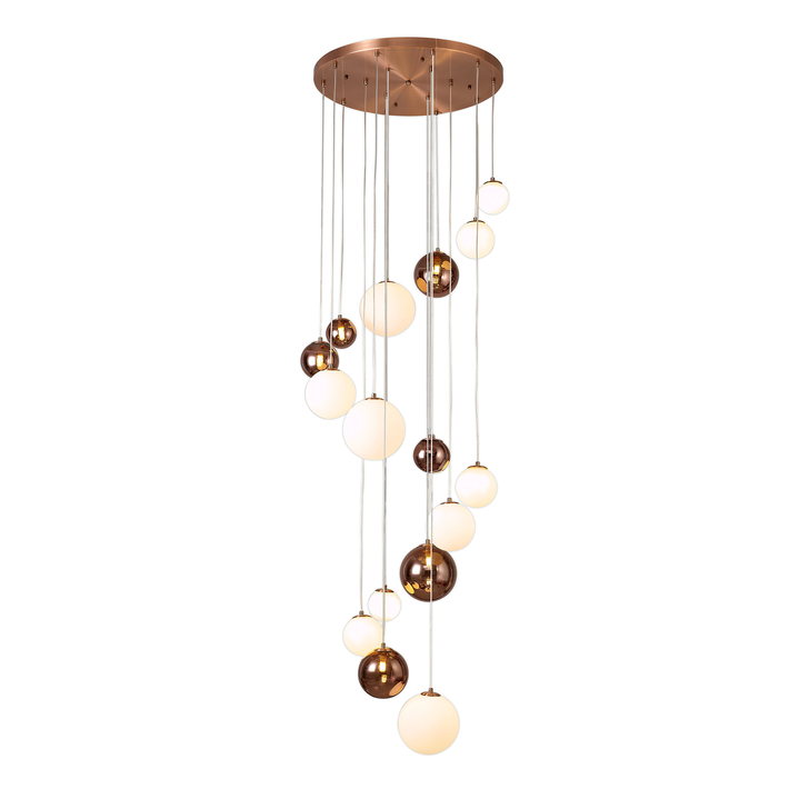 Idolite Stockwell Antique Copper Finish 16 Light Pendant