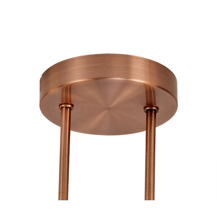 Idolite Stockwell Antique Copper Finish 4 Light Semi Flush Ceiling Light