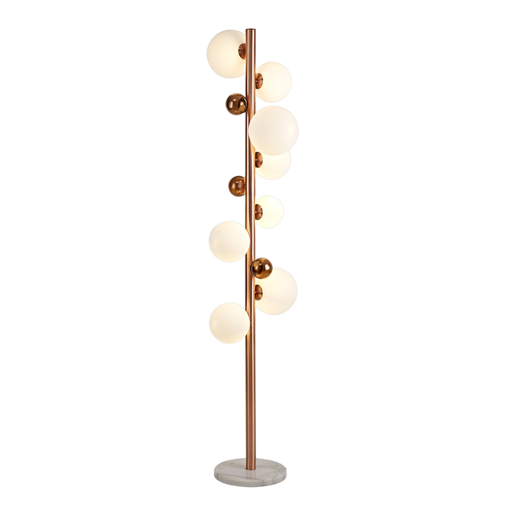 Idolite Stockwell Antique Copper Finish 8 Light Floor Lamp