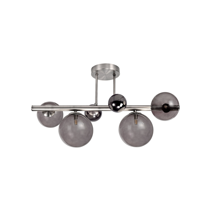 Idolite Stockwell Polished Chrome Finish 4 Light Semi Flush Ceiling Light