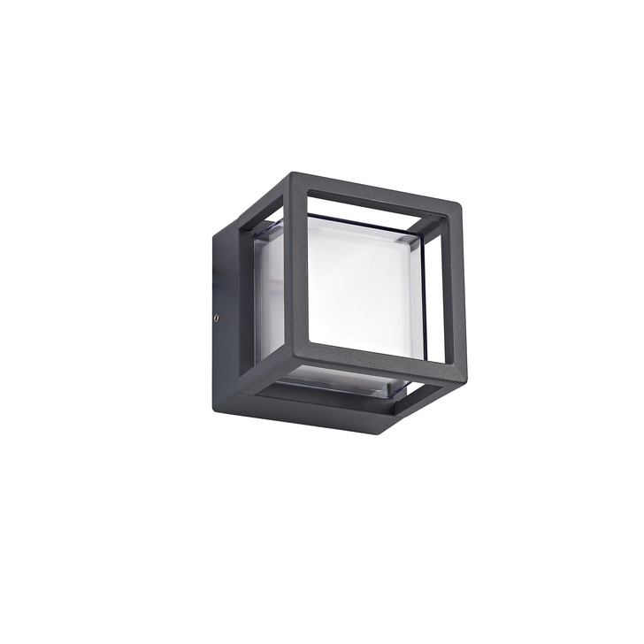 Idolite Stratford Square Anthracite Led Exterior Wall Light - 3000K