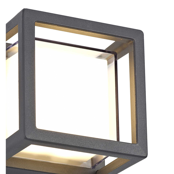 Idolite Stratford Square Anthracite Led Exterior Wall Light - 3000K