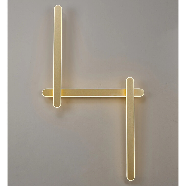 Idolite Struan Adjustable 3 Arm Wall Lamp Sand Gold - 3000K