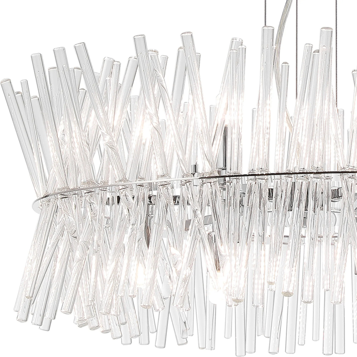 Idolite Tiemada 60cm 12 Light G9: Pendant Round: Polished Chrome/Clear