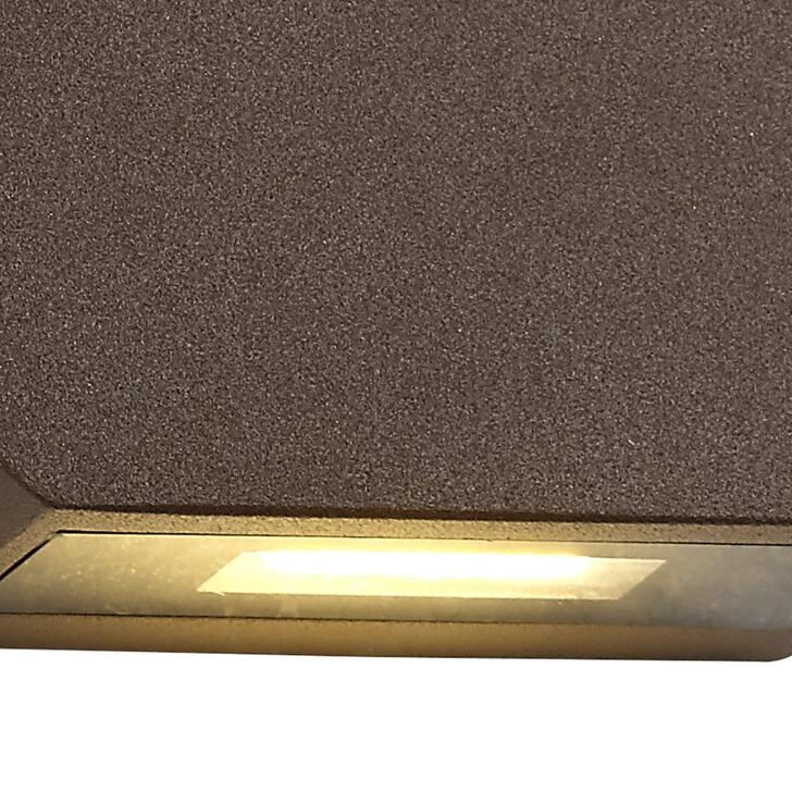 Idolite Upminster Dark Brown Led Exterior Wall Light - 3000K