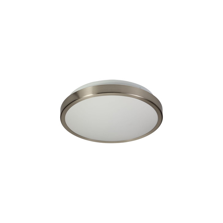 Idolite Wantsun Satin Nickel Flush Led Ceiling Light - 4000K, IP44