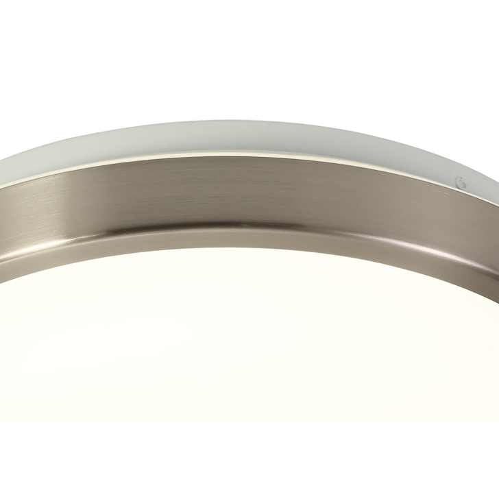 Idolite Wantsun Satin Nickel Flush Led Ceiling Light - 4000K, IP44