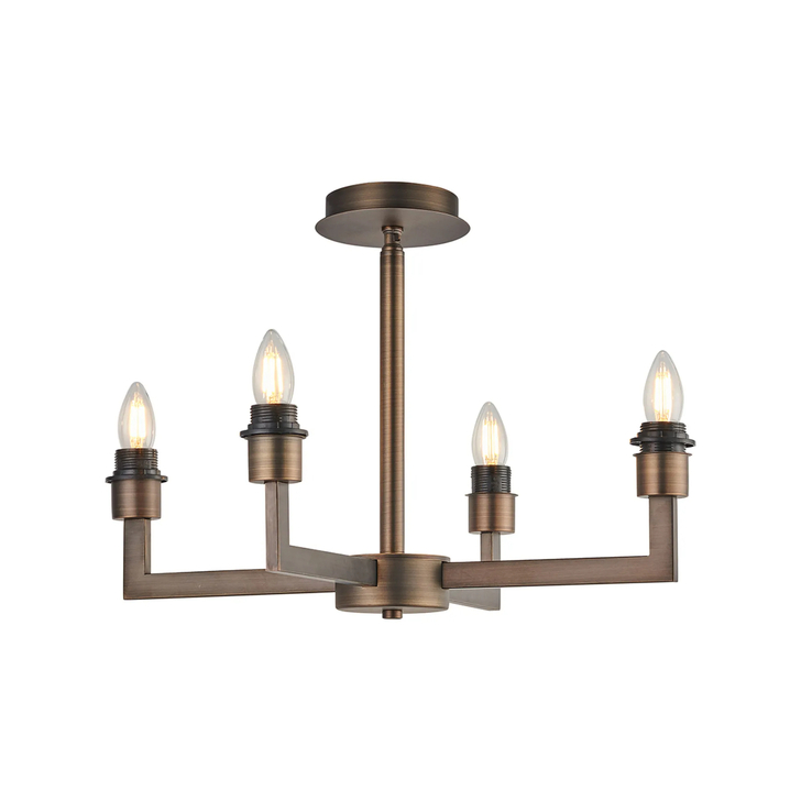 Idolite Ruari Matt Bronze 4 Light Pendant (Frame Only)