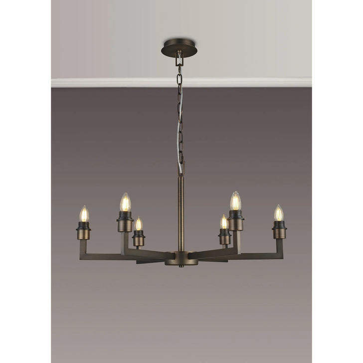 Idolite Ruari Matt Bronze 6 Light Pendant (Frame Only)