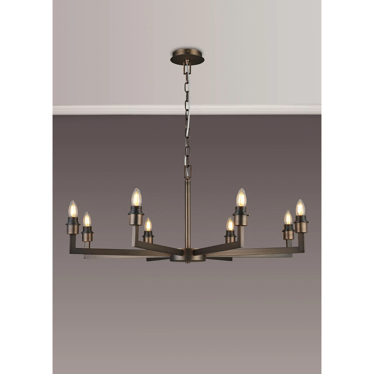 Idolite Ruari Matt Bronze 8 Light Pendant (Frame Only)