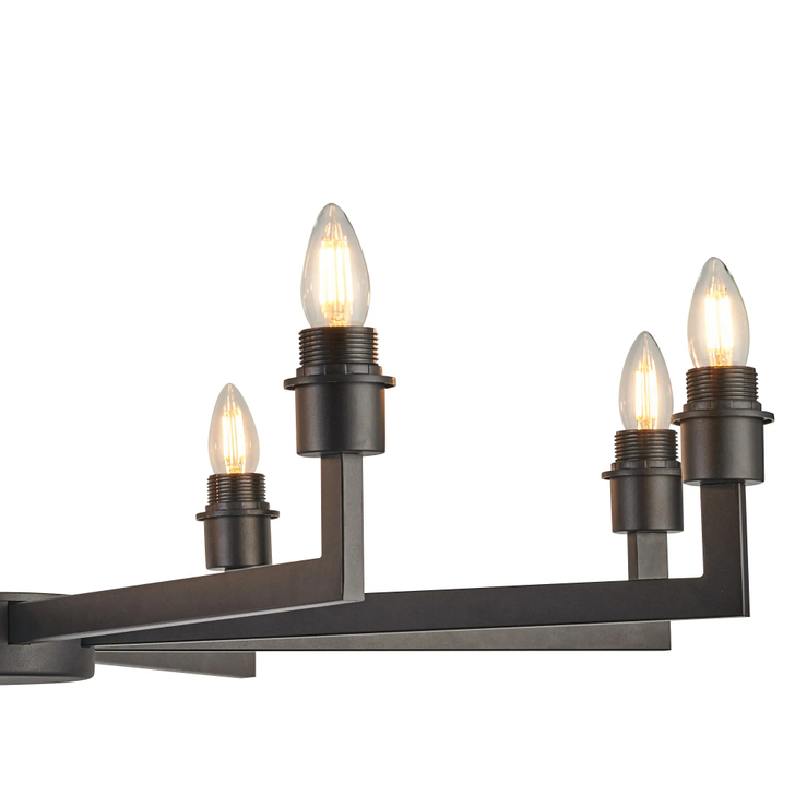 Idolite Ruari Satin Black 8 Light Pendant (Frame Only)