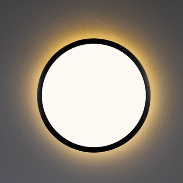 Integral Slim Halo 241mm 15W Triac Dimmable Led Bulkhead Light With Black Bezel - 2700K - 1300LM