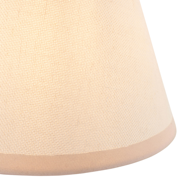 Ivy Tapered Vintage White & Almond 16cm White Fabric Lampshade  - Golf/Candle Clip