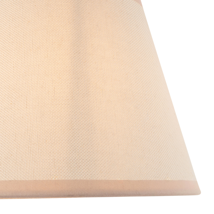 Ivy Tapered Vintage White & Almond 20cm White Fabric Lampshade - E14/E27/B22 With Fixed Metal Gimbal