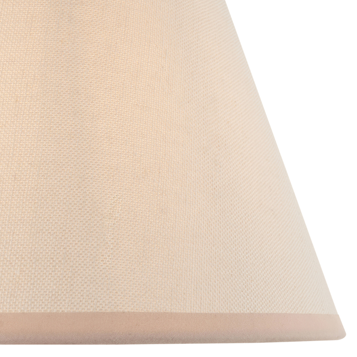 Ivy Tapered Vintage White & Almond 25cm White Fabric Lampshade - E14/E27/B22 With Fixed Metal Gimbal