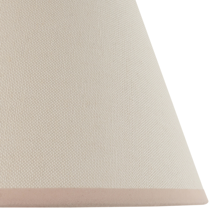 Ivy Tapered Vintage White & Almond 25cm White Fabric Lampshade - E14/E27/B22 With Fixed Metal Gimbal