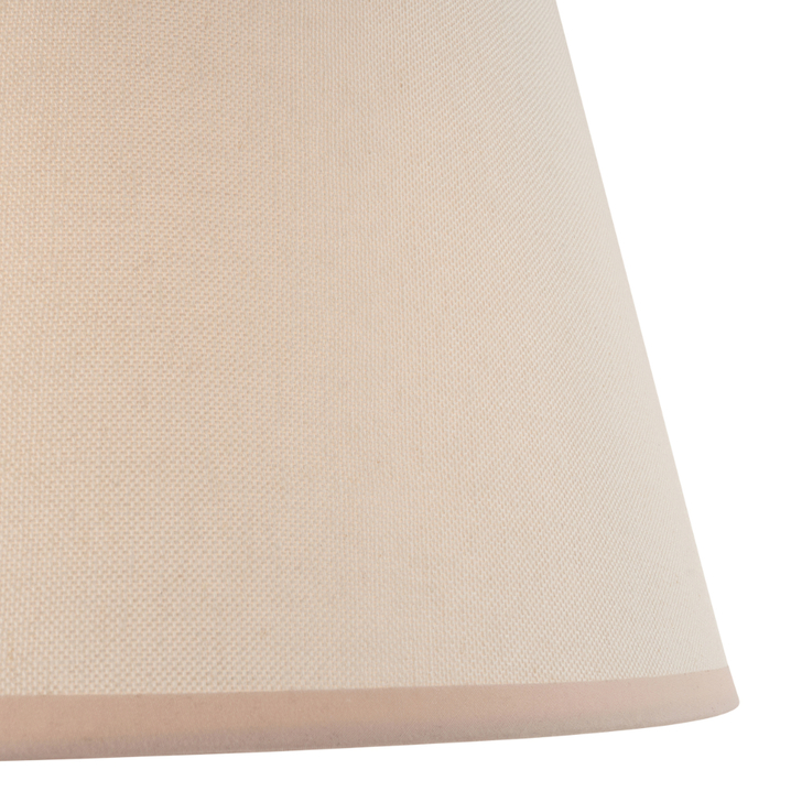 Ivy Tapered Vintage White & Almond 35cm White Fabric Lampshade - E14/E27/B22 With Fixed Metal Gimbal