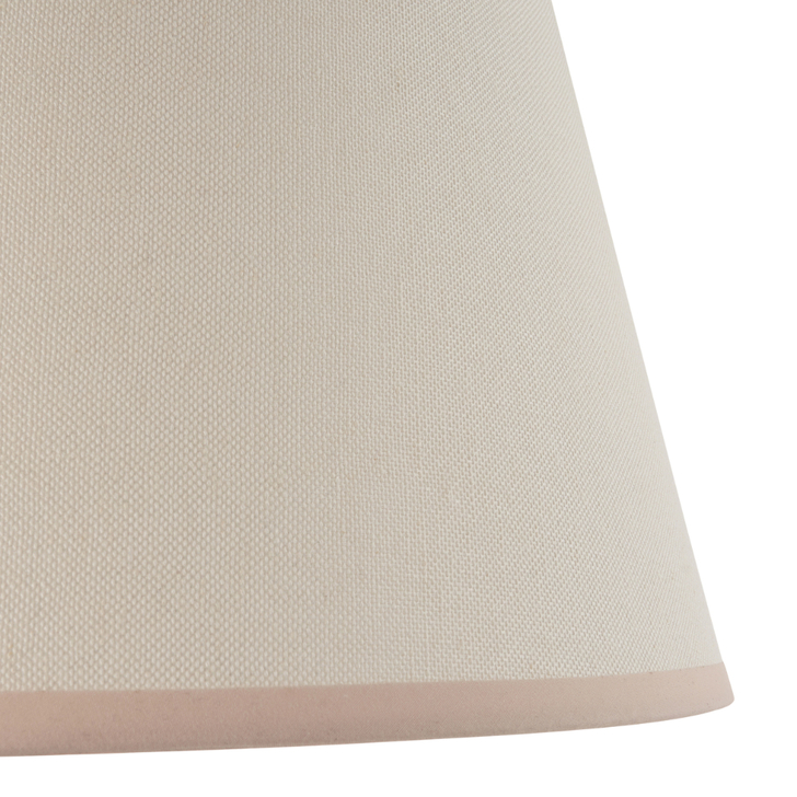 Ivy Tapered Vintage White & Almond 35cm White Fabric Lampshade - E14/E27/B22 With Fixed Metal Gimbal